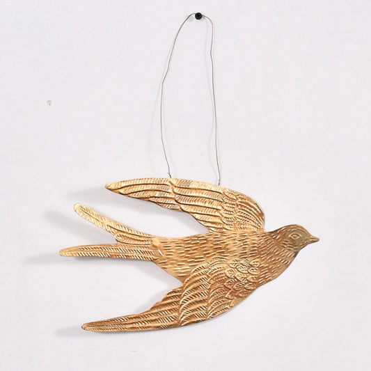 Golden Swallow Hanging Ornament