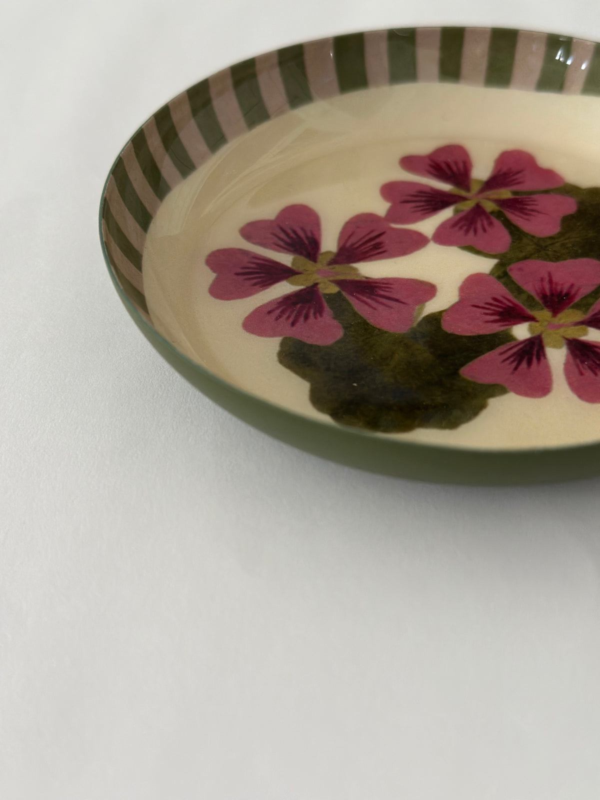 Geranium Enamel Dish